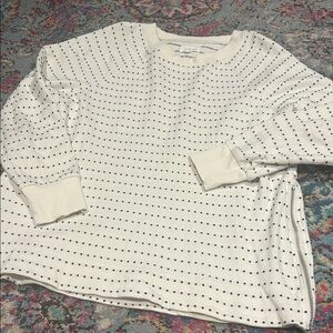 Lou & Grey Cream and Black Polka Dot Sweater